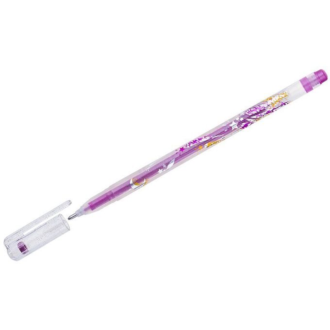Ручка гелевая Crown &quot;Glitter Metal Jell&quot; розовая с блестками, 1,0мм