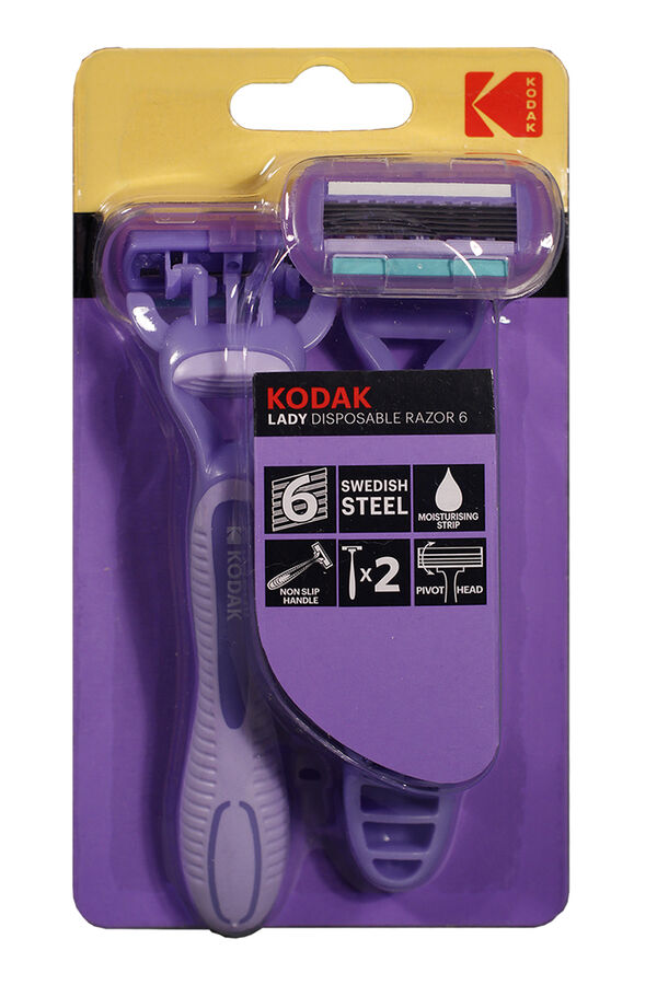 Станок одноразовый Kodak Disposable Razor Lady 6, purple,  (2 pack)