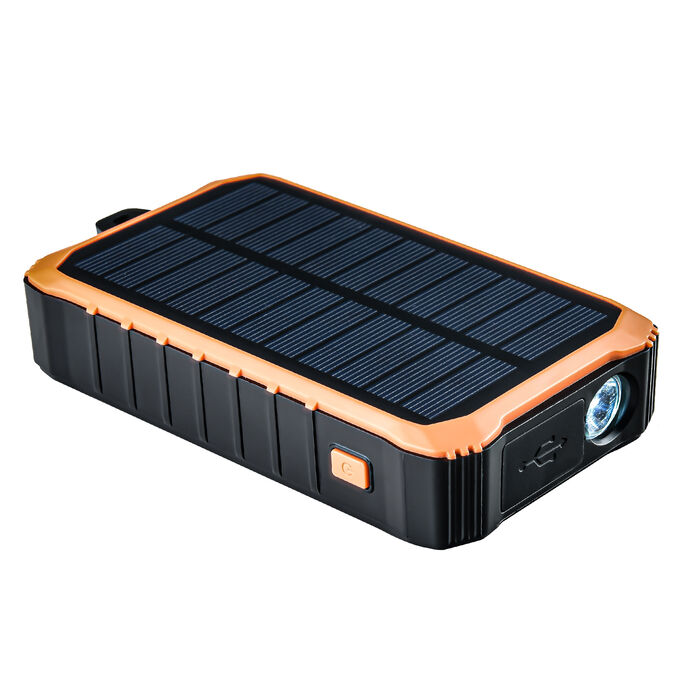 Автономное зарядное устройство на солнечной батарее с динамо-машиной - Емкость устройства - 12000 mAh. Три варианта подзарядки: от сети, от солнца, ручная динамо-машина. Выходные коннекторы - 2 х USB.
