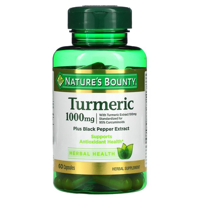 iherb Nature&#039;s Bounty, куркума с экстрактом черного перца, 1000 мг, 60 капсул