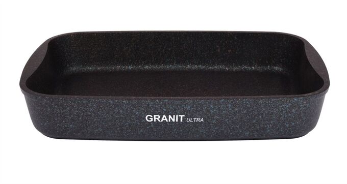 Противень антипригарный литой 33,5х22х5,5см Granit ultra blueТМ KUKMARA