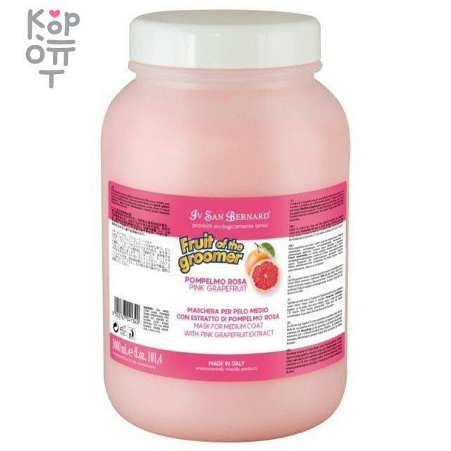 IV SAN BERNARD ISB Fruit of the Groomer Pink Grapefruit Шампунь для шерсти средней длины с витаминами 3,25 л
