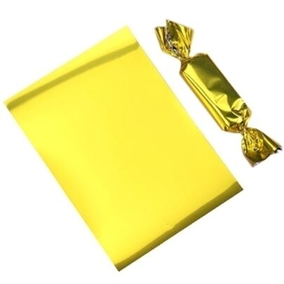 Бумага оберточная для конфет Золотая 9x12,5 см, 10 листов