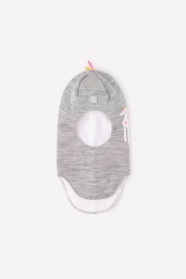 Шапка-шлем для девочки Crockid КВ 20211/ш светло-серый меланж