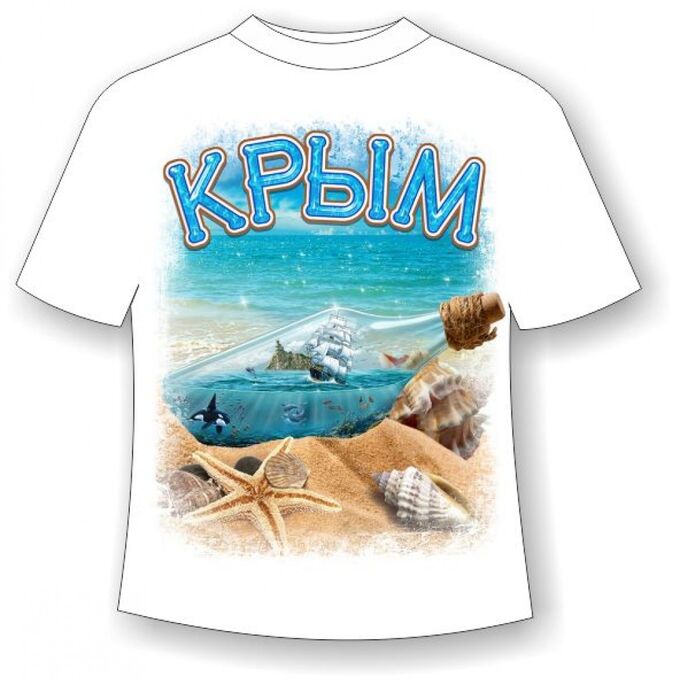 Мир Маек Подростковая футболка Крым бутылка 1175