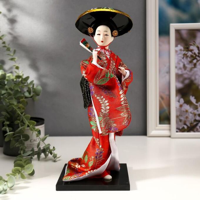 СИМА-ЛЕНД Кукла коллекционная &quot;Китаянка с веером в шляпе&quot; 30х12,5х12,5 см