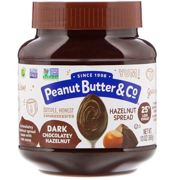 Peanut Butter &amp; Co., Спред из фундука, темный шоколад и фундук, 369 г (13 унций)