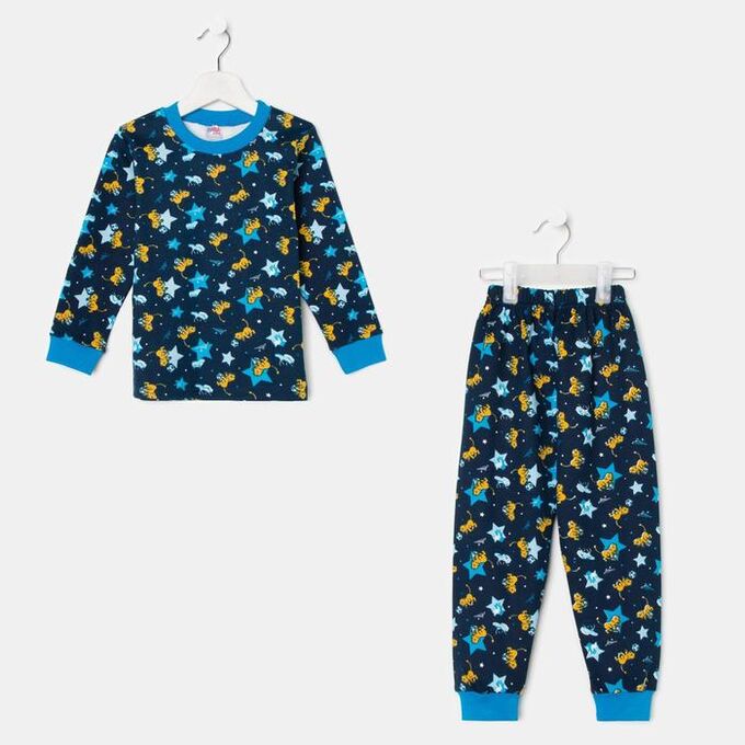Пижама для мальчика. цвет тёмно-синий.