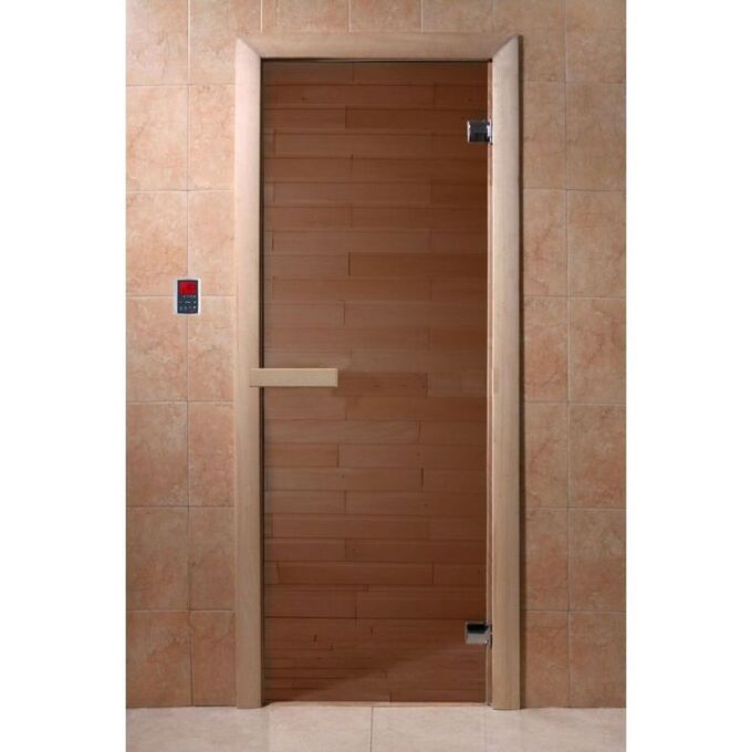 СИМА-ЛЕНД Дверь для бани и сауны стеклянная &quot;Бронза&quot;, размер коробки 190x70см, 6мм