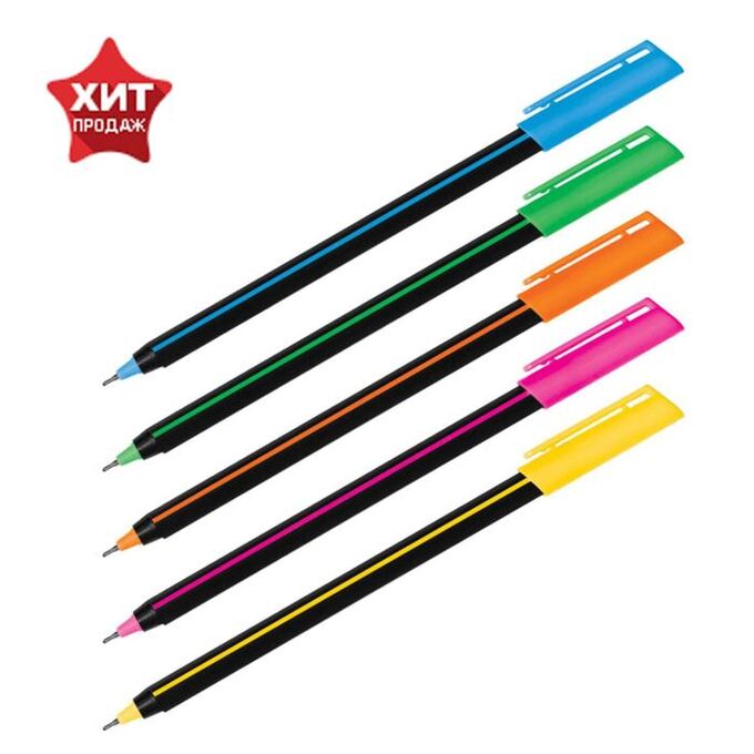Ручка шариковая Luxor &quot;Stick Soft Touch&quot; 19700/50BX, цвет чернил синий, 0.7 мм, микс