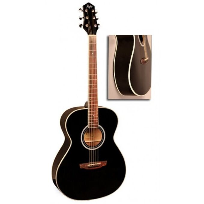 Акустическая гитара FLIGHT AG-210 BK - цвет черный, скос под правую руку