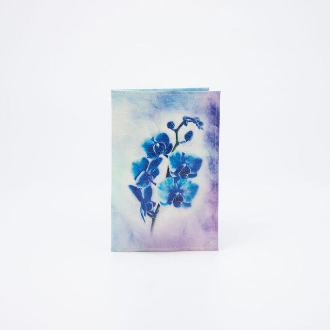 Обложка для паспорта, цвет сиреневый, «Орхидея»