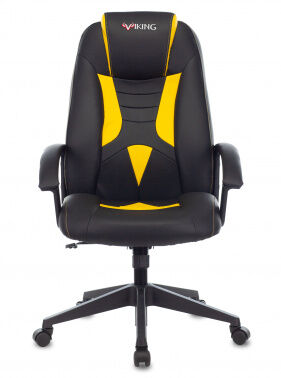 Кресло игровое Zombie VIKING-8 черный/желтый искусственная кожа крестовина пластик
