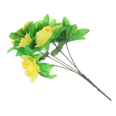 Цветок искусственный букет роз, 37-42 см, пластик