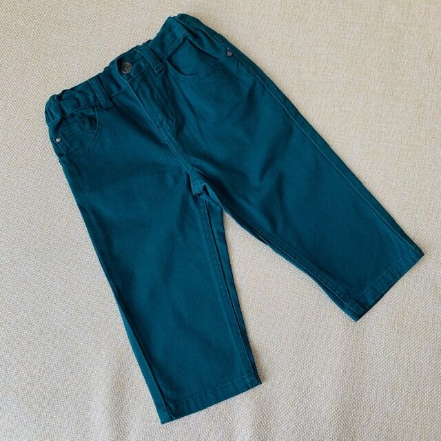Crockid Брюки зеленые джинсовые легкие