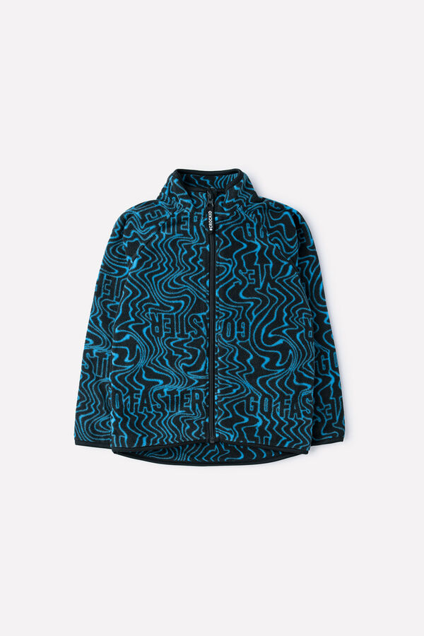 Куртка(Осень-Зима)+boys (черный, синие волны)