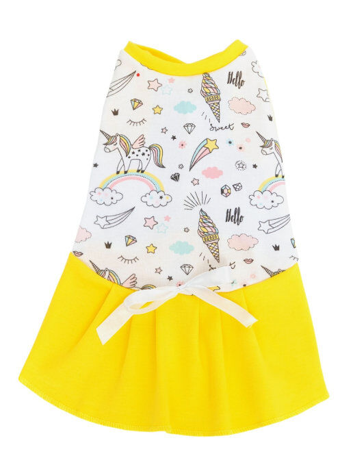 Osso fashion Платье для собак «Маленькая кокетка» р. 35 (Единороги)
