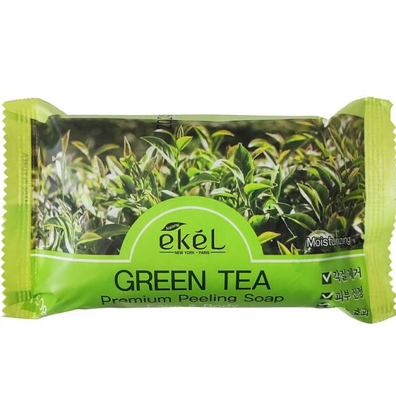 Ekel cosmetics EKEL Peeling Soap Green Tea Отшелушивающее косметическое мыло с экстрактом зеленого чая для всех типов кожи 150г