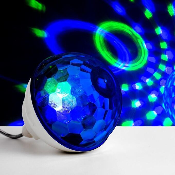 Luazon Lighting Световой прибор «Хрустальный шар» 16 см, Е27, динамик, пульт ДУ, свечение RGB