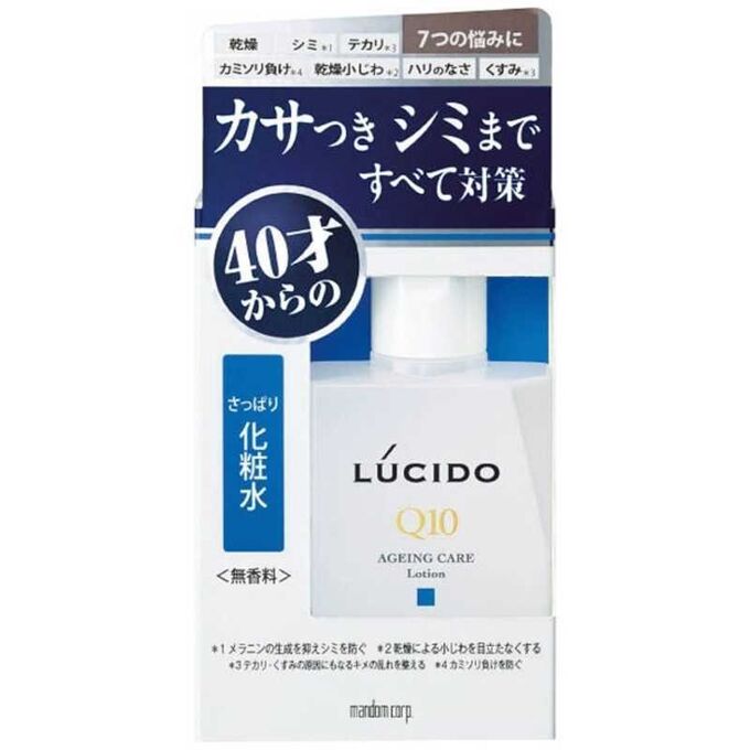 Mandom Лосьон &quot;Lucido Q10 Ageing Care Lotion&quot; комплексный от несовершенств зрелой кожи лица (для мужчин после 40 лет) без запаха, красителей и консервантов 110 мл 36
