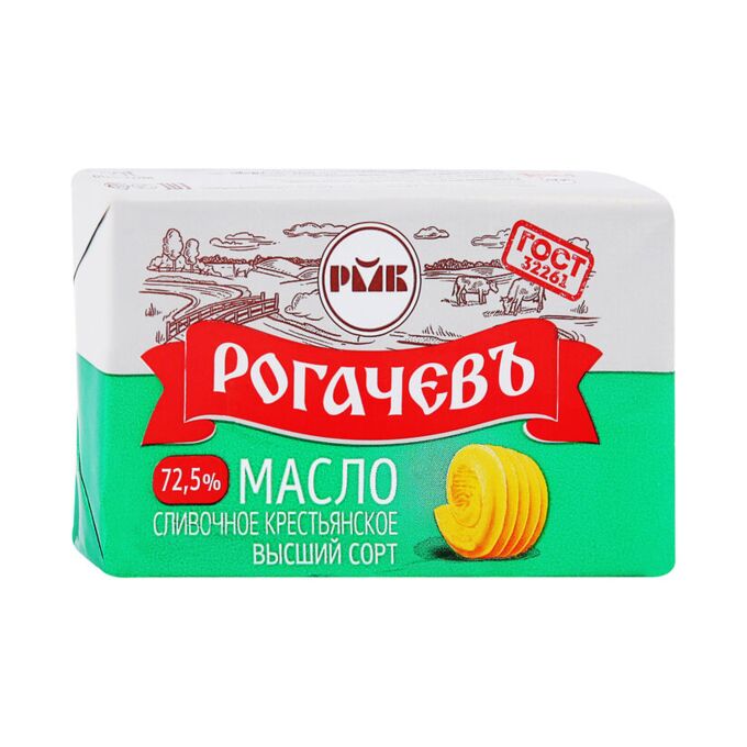 Рогачевский МКК Масло сливочное крестьянское м.д.ж.72,5 % 160 гр