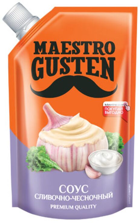 «Maestro Gusten», соус «Сливочно-чесночный», 196г