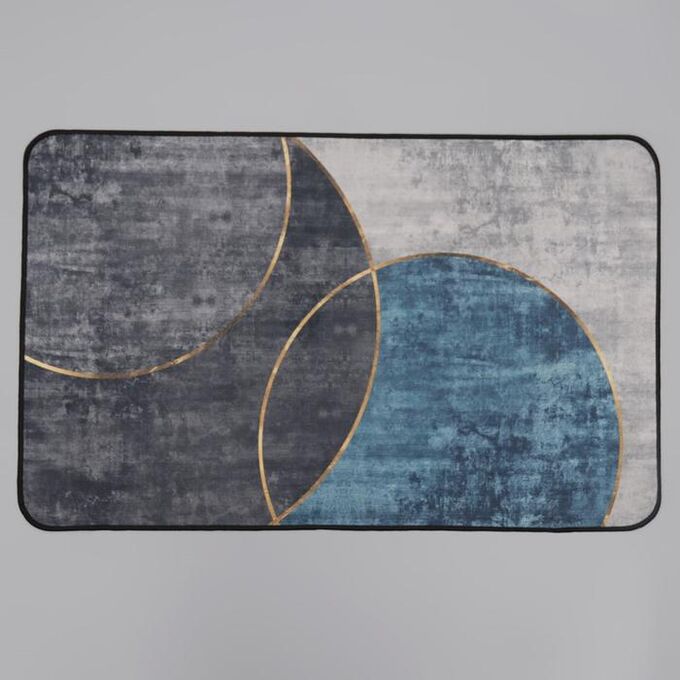 Коврик Доляна «Мэни», 50x80 см, цвет сине-серый
