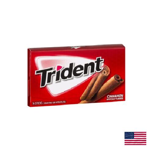 Trident Cinnamon 26g - Жевательная резинка Трайдент корица. 14 шт