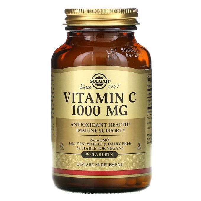 iherb Solgar, витамин C, 1000 мг, 90 таблеток