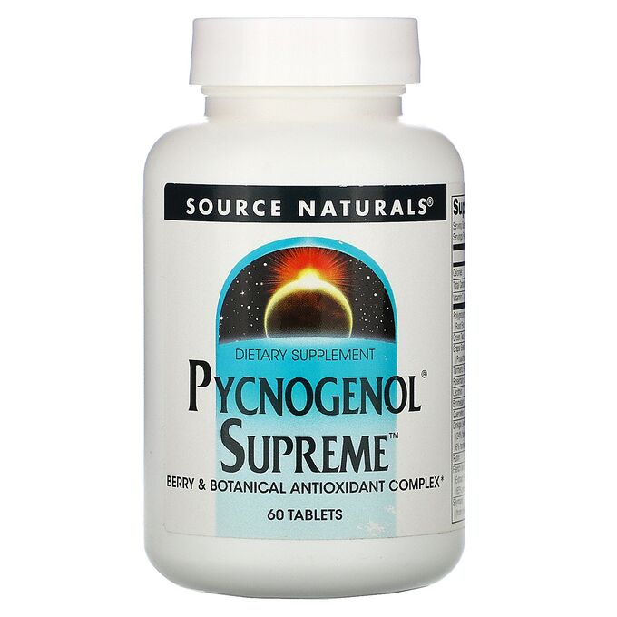 Source Naturals, Pycnogenol Supreme, 60 таблеток