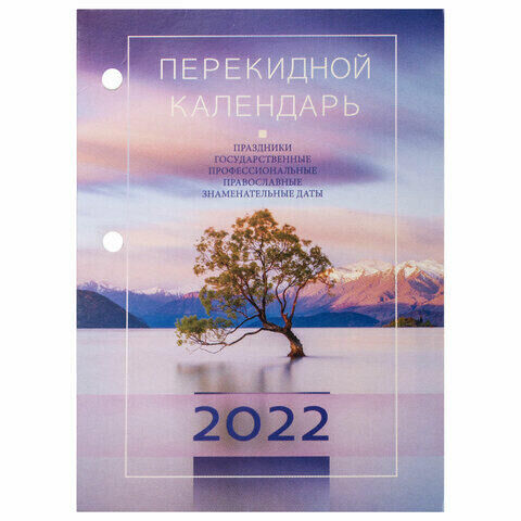 Календарь настольный перекидной 2022 г., &quot;ПРИРОДА&quot;, 160 л., блок газетный, 1 краска, STAFF, 113379