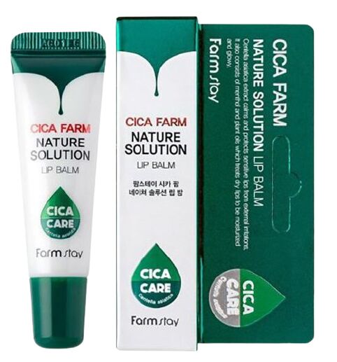 Farm Stay Бальзам для губ с центеллой Cica Farm Nature Solution Lip Balm, 10гр