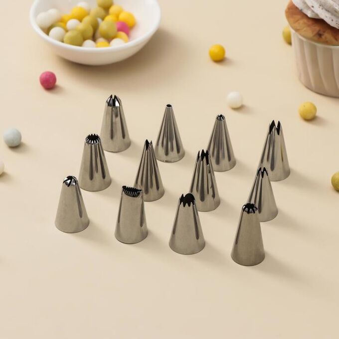 Набор кондитерских насадок 12шт Nozzle Tools