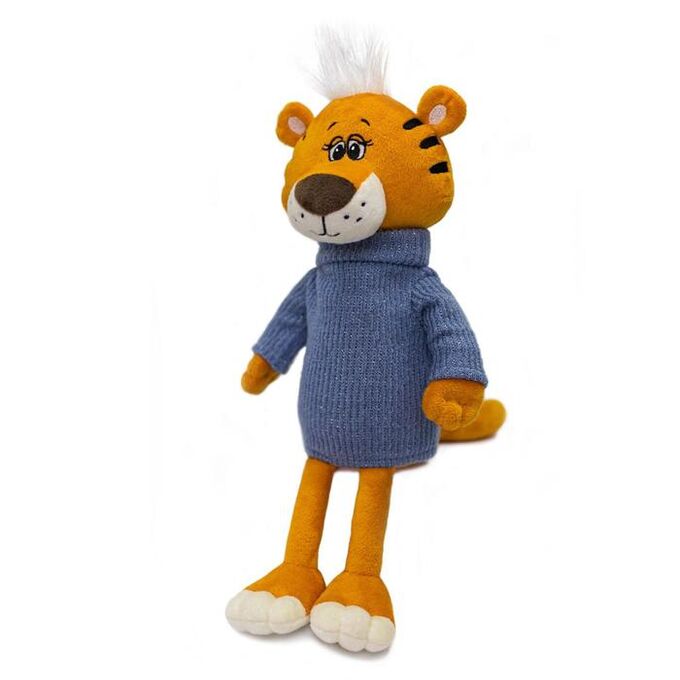 Мягкая игрушка «Тигр Марк в синем свитере», 25 см