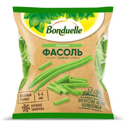 Bonduelle Зеленая фасоль замороженная РЕЗАНАЯ тонкая 400гр &quot;Бондюэль&quot;