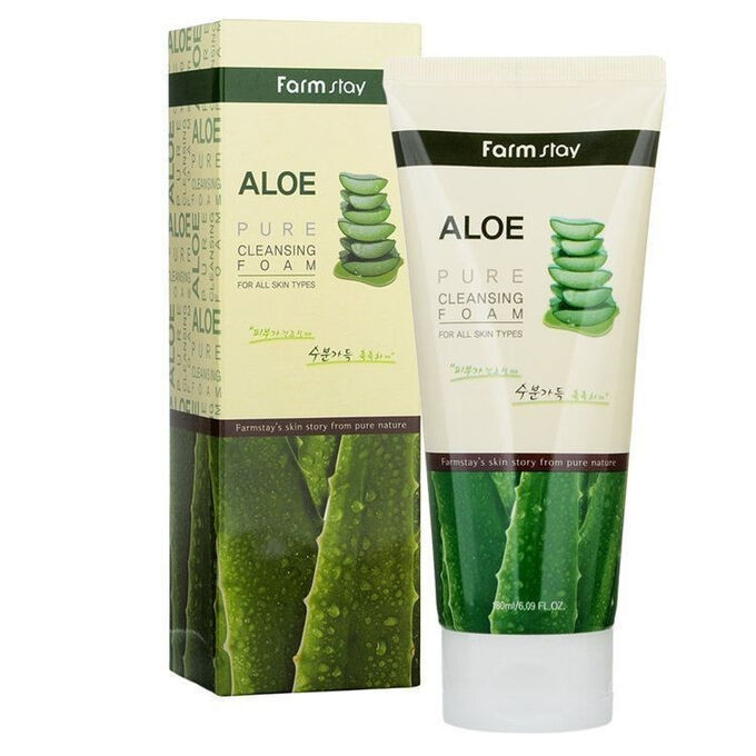 Farm Stay FarmStay Очищающая пенка для лица с экстрактом алоэ Aloe Pure Cleansing Foam