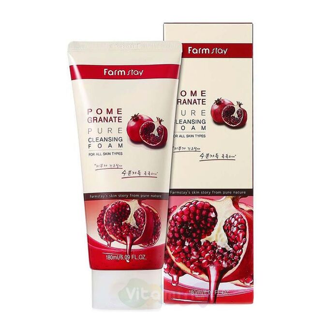 Farm Stay FarmStay Очищающая пенка для лица с экстрактом граната Pomegranate Pure Cleansing Foam