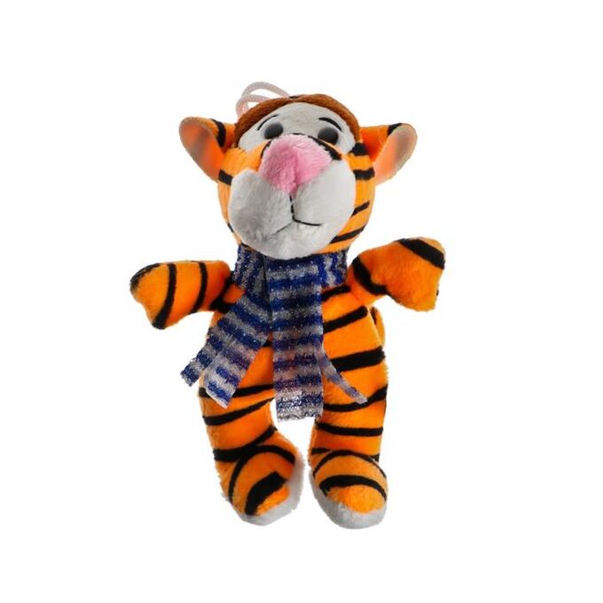 СИМА-ЛЕНД Мягкая игрушка «Тигр в шарфе», 13 см, на присоске, цвета МИКС