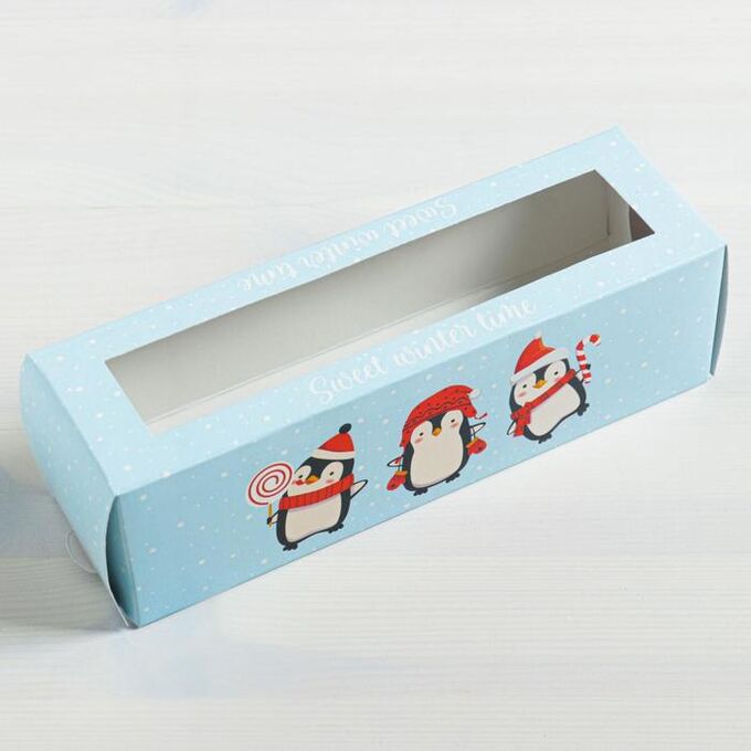 СИМА-ЛЕНД Коробка складная «Снежная команда» 18 х 5,5 х 5,5 см.