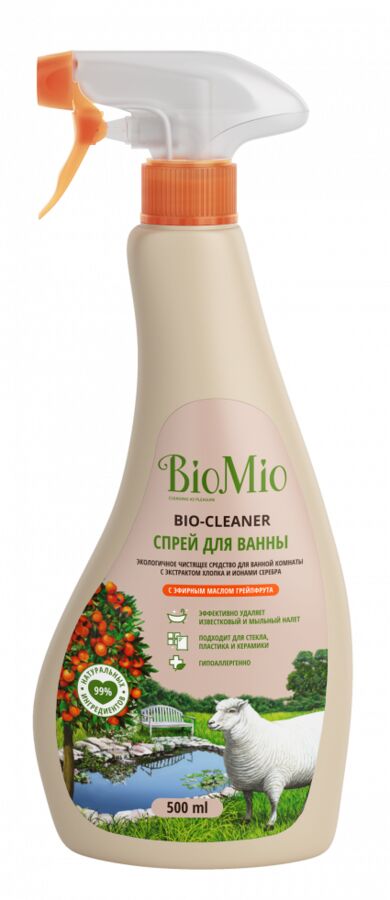 BIO-MIO Ср-во чистящее д/ванной комнаты BioMio BIO-BATHROOM CLEANER Экологичное Грейпфрут 500 мл.