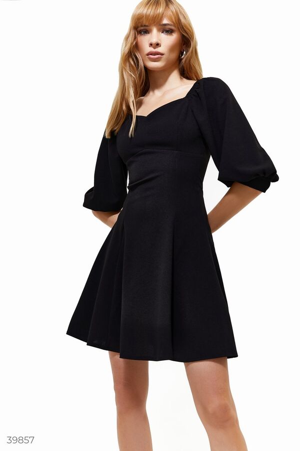 Gepur Черное платье с открытыми плечами