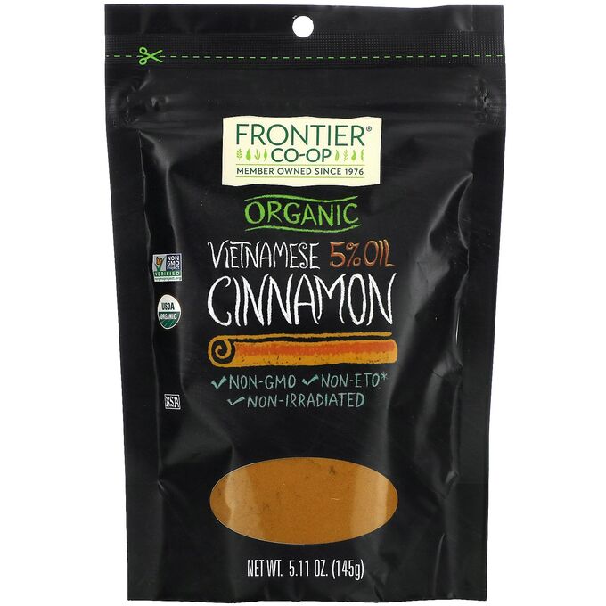 iherb Frontier Natural Products, Organic Vietnamese 5% Oil, Cinnamon, 5.11 oz (145 g)