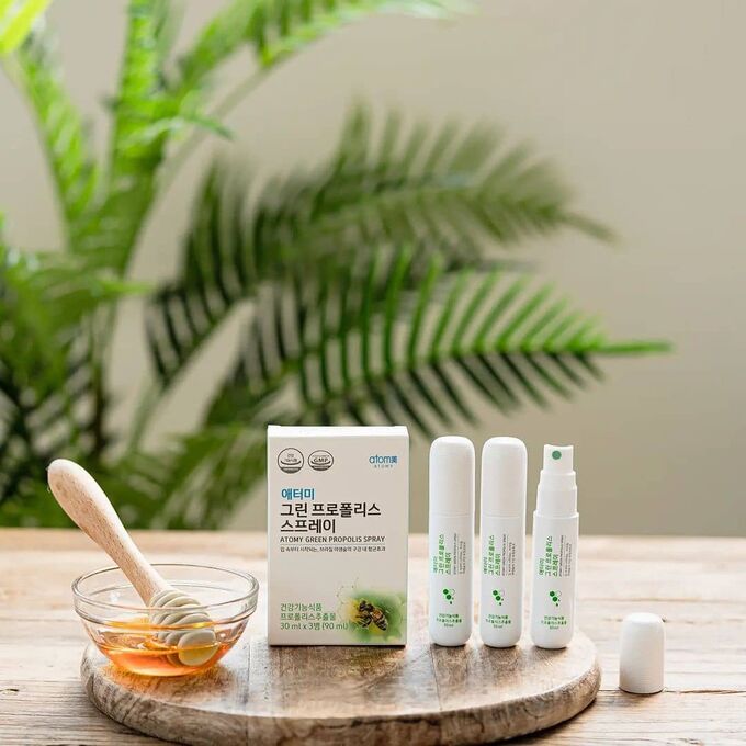 Спрей для горла с зеленым прополисом Atomy Green Propolis Sprey, (набор 3шт*30 мл)