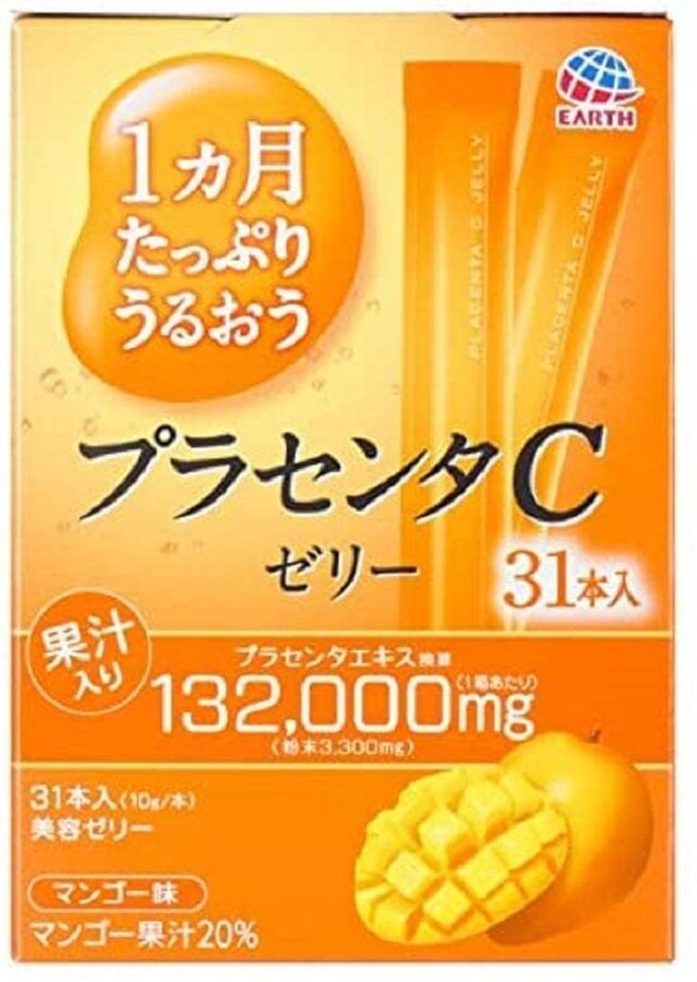 Earth Pharmaceutical Placenta C Jelly – плацентраное желе со вкусом манго на 31 день