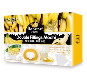 BAMBOO HOUSE Японское рисовое пирожное моти DOUBLE FILLINGS MOCHI &quot;Банан с молоком&quot; 180г.