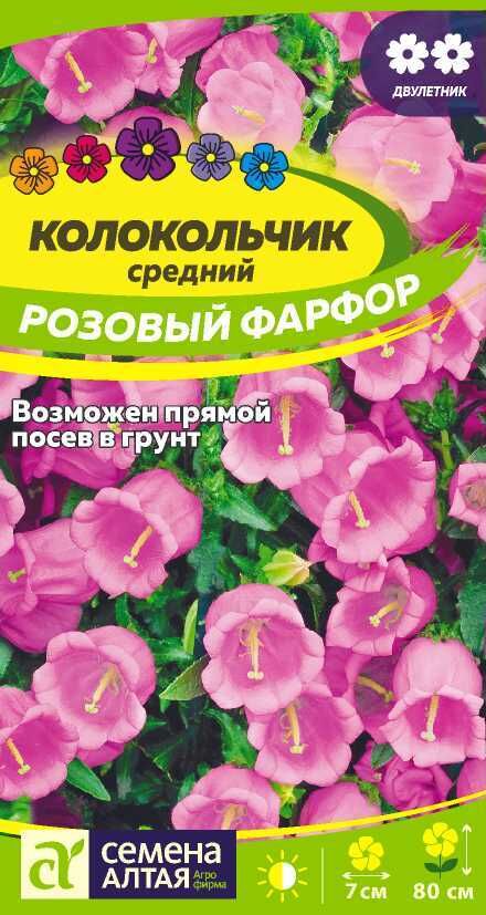Семена Алтая Колокольчик средний Розовый Фарфор/Сем Алт/цп 0,1 гр.