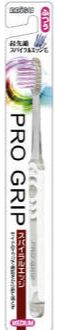 EBISU КОМПАКТНАЯ 4-х рядная зубная щётка с тонкими шестигранными СПИРАЛЬНЫМИ щетинками и ПРОРЕЗИНЕННОЙ ручкой (Средней жёсткости) 360