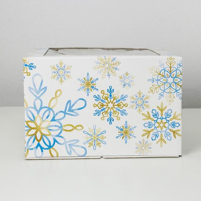 Коробка для торта «Снежный вальс», 30 х 30 х 19 см
