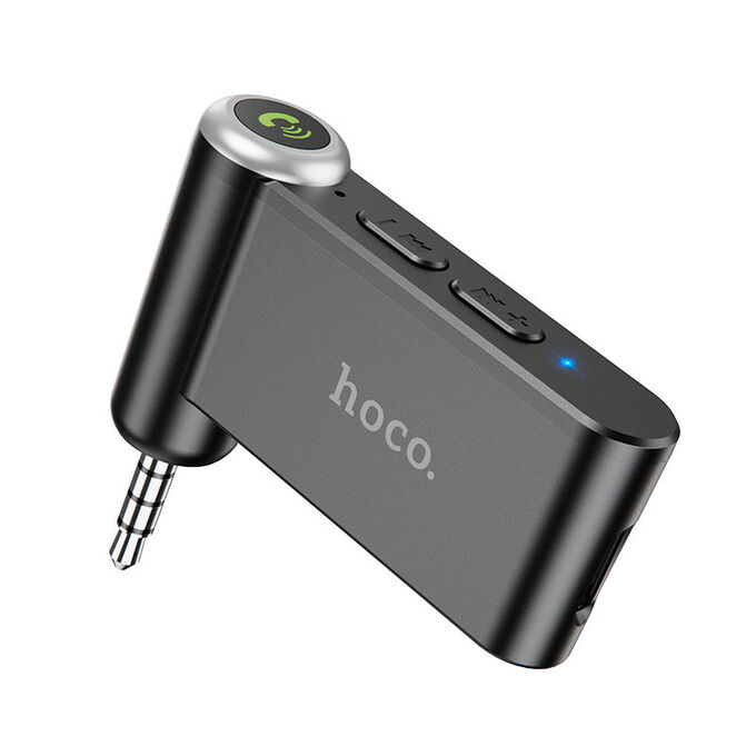 Автомобильный Bluetooth-приемник HOCO E58 Magic, 140 мАh, Jack 3.5мм/Bluetooth, черный