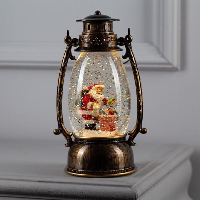 Luazon Lighting Светодиодная фигура «Дед Мороз с подарками» 14x23.5x11 см, пластик, батарейки ААх3 (не в комплекте), USB, свечение тёплое белое